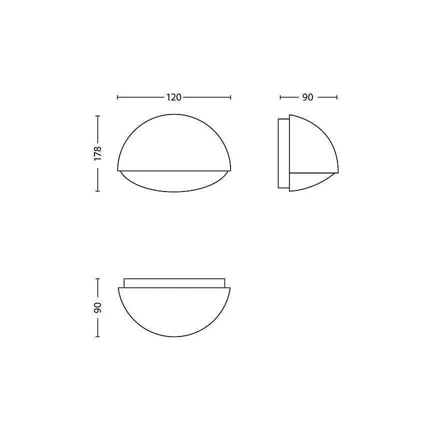 Philips - LED-ulkovalo 1xLED/3W/230V IP44