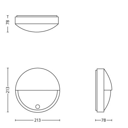 Philips - LED-ulkovalo sensorilla LED/6W IP44