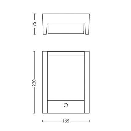 Philips - LED Ulkovalo anturilla LED/6W 2700K IP44