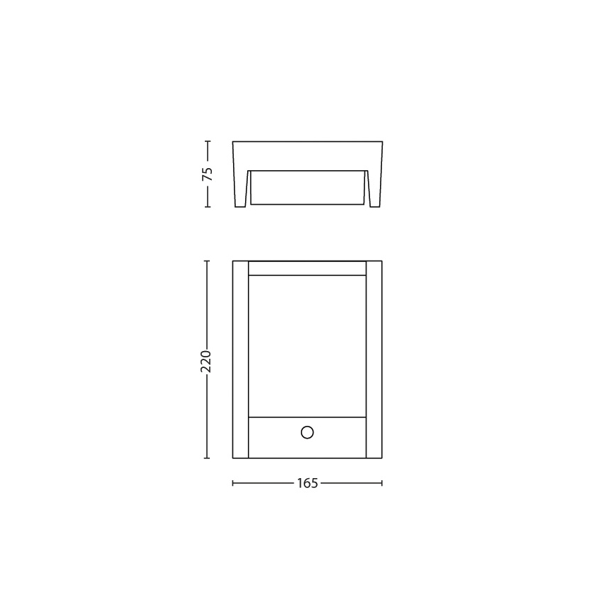 Philips - LED Ulkovalo anturilla LED/6W 2700K IP44
