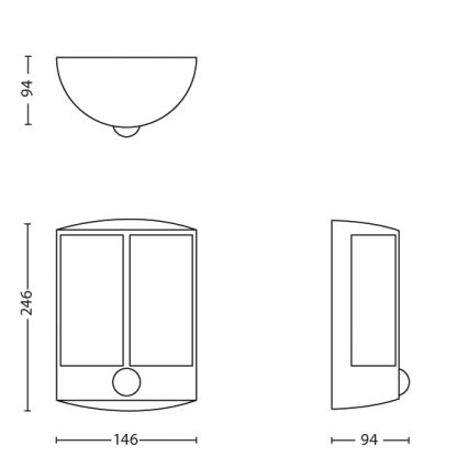 Philips - LED-ulkovalo sensorilla LED/6W IP44
