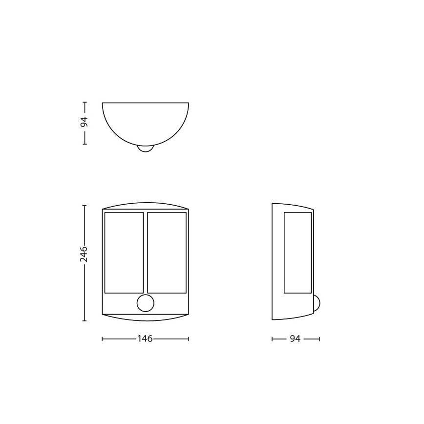 Philips - LED-ulkovalo sensorilla LED/6W IP44