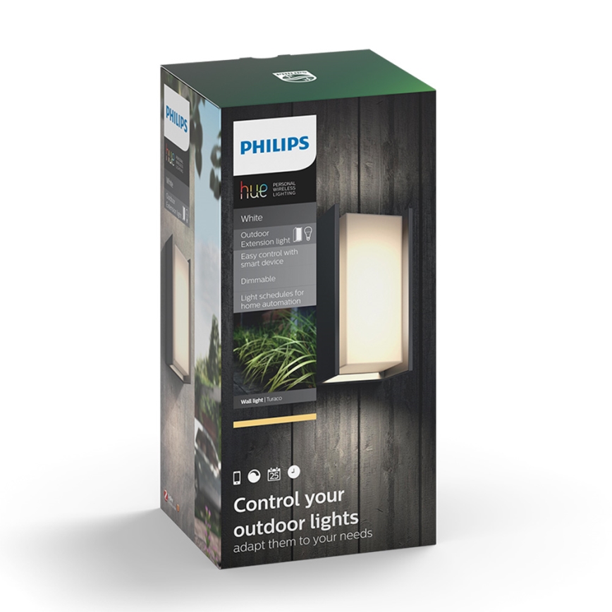 Philips - LED Himmennettävä ulkoseinävalaisin Hue TURACO 1xE27/9,5W/230V IP44