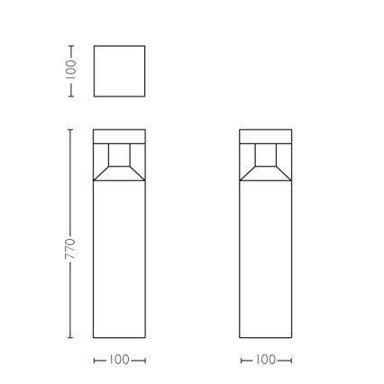 Philips - LED-ulkopollarivalo LED/8W IP44