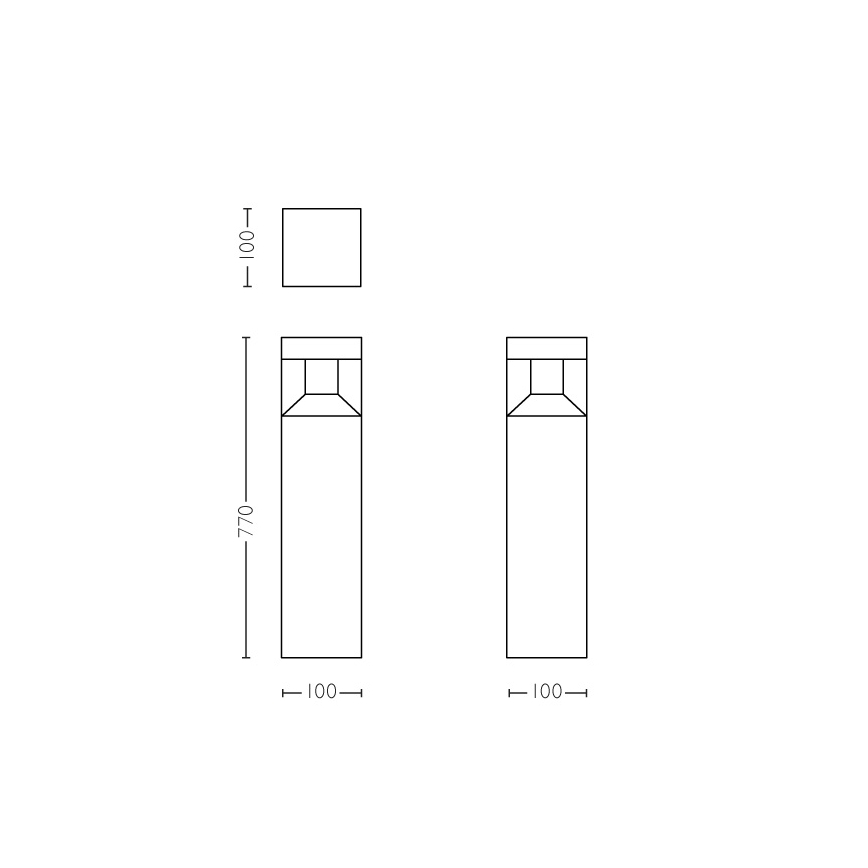 Philips - LED-ulkopollarivalo LED/8W IP44