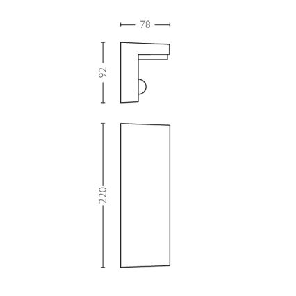 Philips - LED Ulkovalo anturilla 2xLED/4,5W/230V 2700K IP44