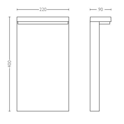 Philips - LED-ulkolamppu 2xLED/4,5W/230V 2700K IP44