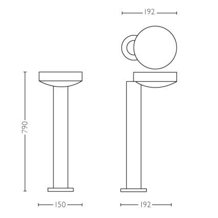 Philips - LED-ulkopollarivalo LED/8W IP44