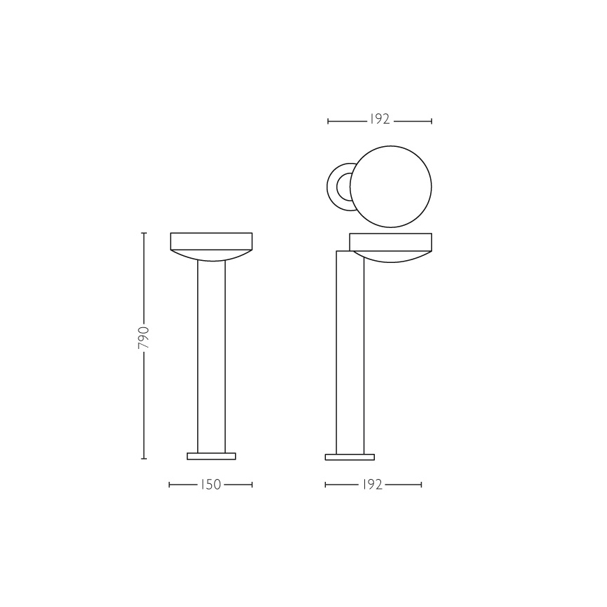Philips - LED-ulkopollarivalo LED/8W IP44
