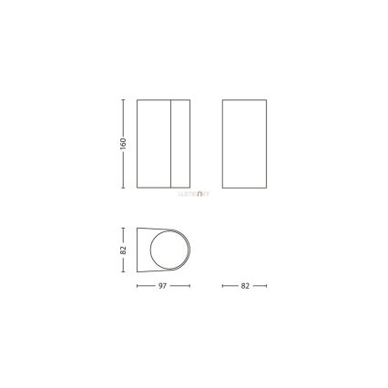 Philips 17102/86/16 - Ulkoseinävalaisin MYGARDEN NIGHTINGALE 2xGU10/35W IP44