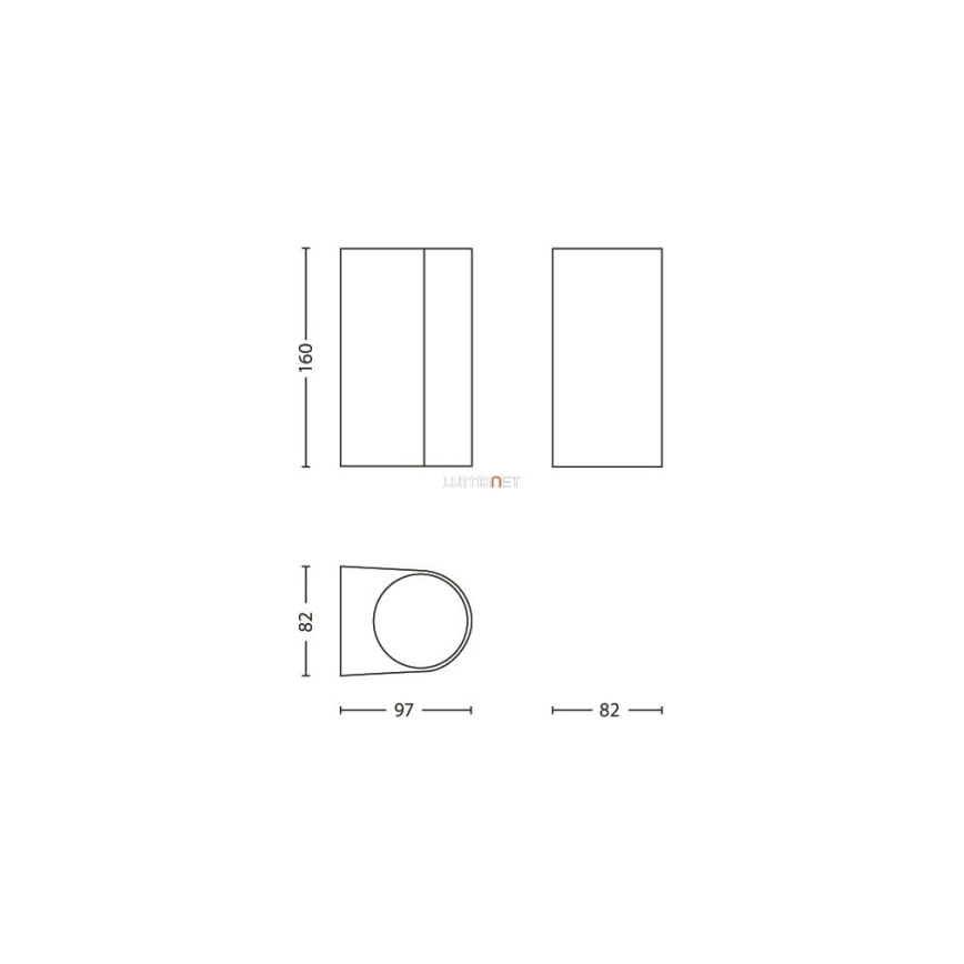 Philips 17102/86/16 - Ulkoseinävalaisin MYGARDEN NIGHTINGALE 2xGU10/35W IP44