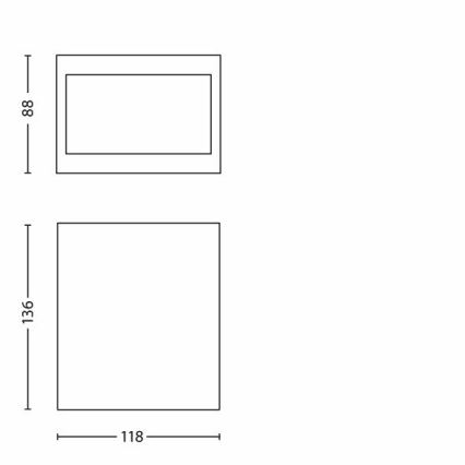 Philips 17209/47/16 - Ulkoseinävalaisin FLAGSTONE 3xLED/1W/230V IP44