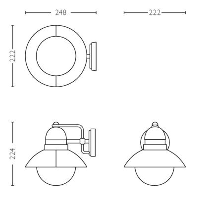 Philips - Ulkovalo 1xE27/60W/230V IP44