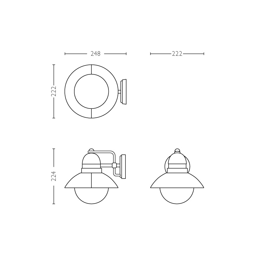 Philips - Ulkovalo 1xE27/60W/230V IP44