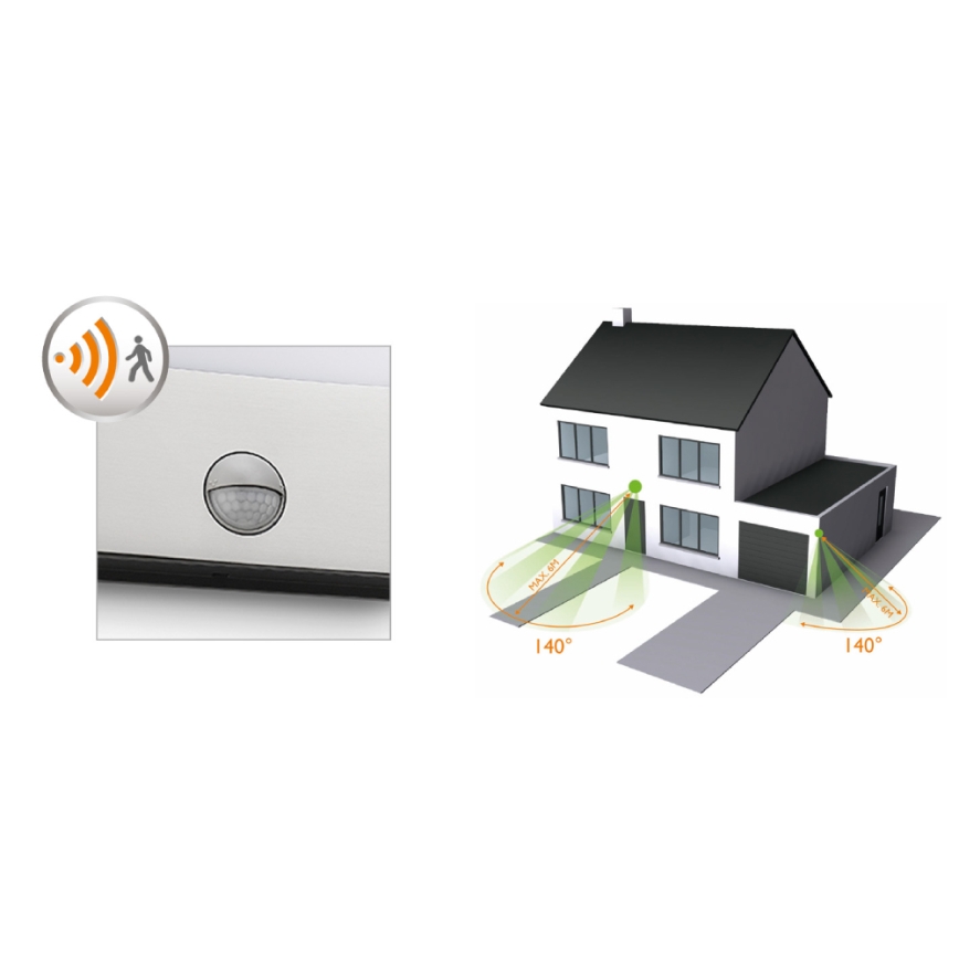 Philips - LED-ulkovalaisin anturilla 1xLED/3W IP44