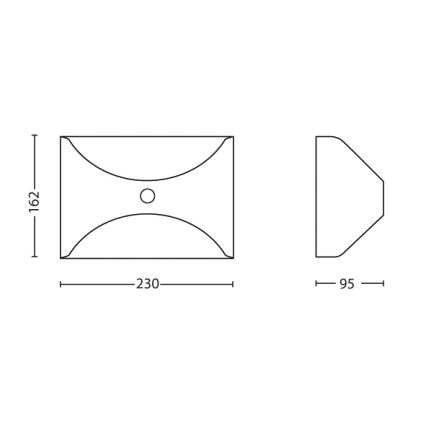 Philips - Ulkoanturivalo 1xLED/6W/230V IP44
