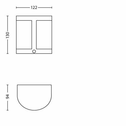 Philips - LED-ulkoseinävalaisin anturilla 1xLED/3,5W IP44