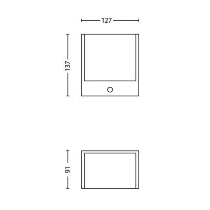 Philips - LED-ulkovalo anturilla 1xLED/3,5W IP44