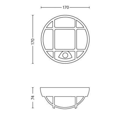 Philips 17319/30/16 - LED-ulkoseinävalaisin sensorilla EAGLE 1xLED/3W IP44