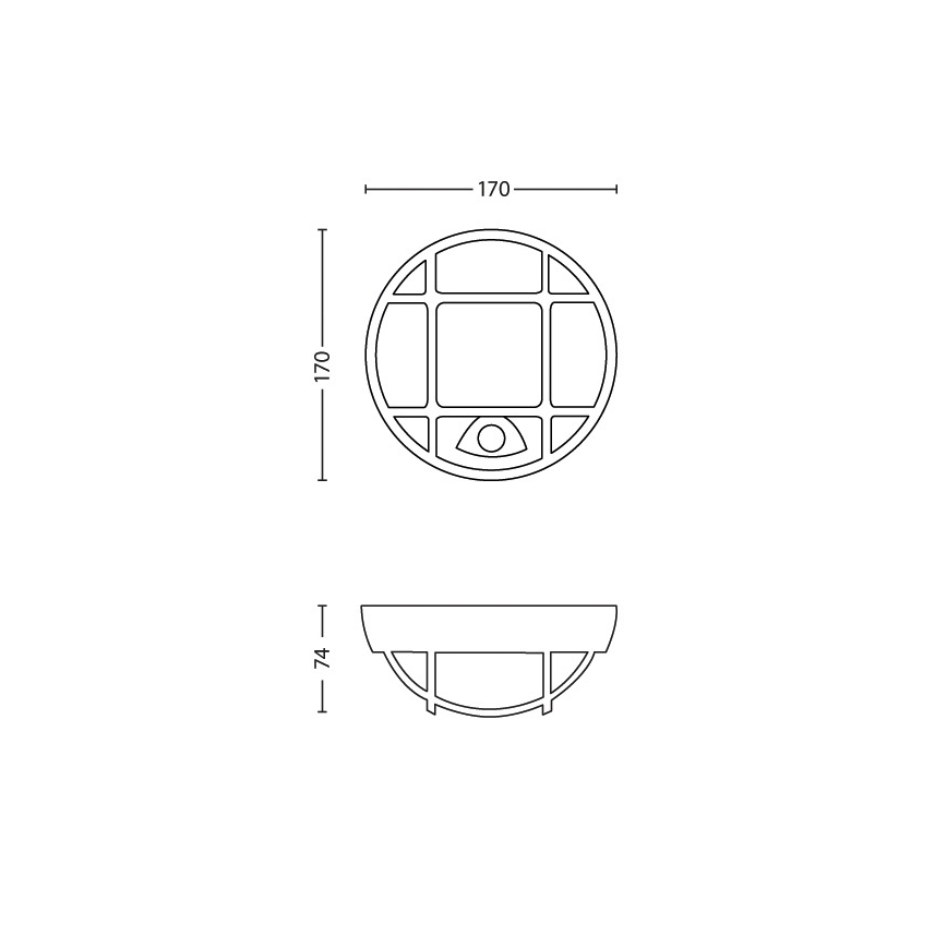 Philips 17319/30/16 - LED-ulkoseinävalaisin sensorilla EAGLE 1xLED/3W IP44