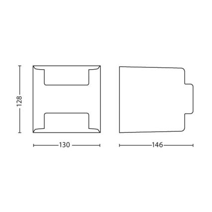 Philips - Ulkoseinävalo 2xLED/4,5W/230V IP44