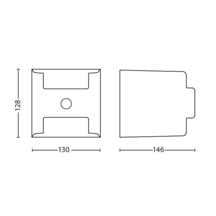 Philips - Ulkosensorivalo 2xLED/4,5W/230V IP44