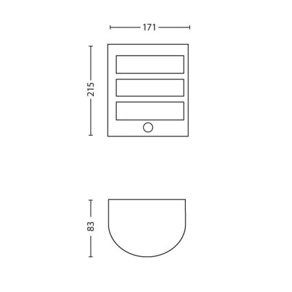 Philips - Ulkovalo anturilla 1xLED/6W/230V IP44