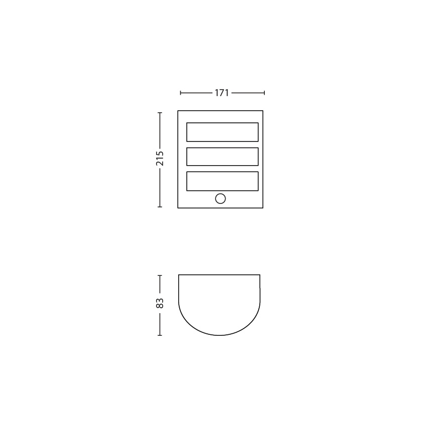 Philips - Ulkovalo anturilla 1xLED/6W/230V IP44
