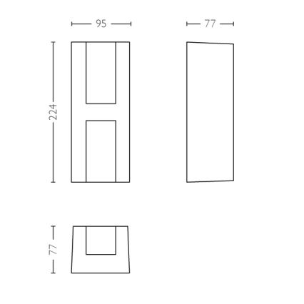 Philips - LED-ulkoseinävalaisin 2xLED/4,5W IP44