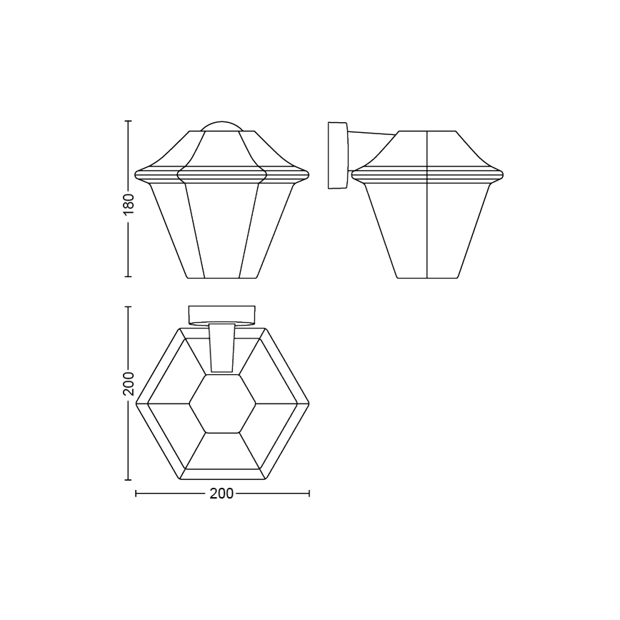 Philips - Ulkoseinävalaisin 1xE27/42W IP44