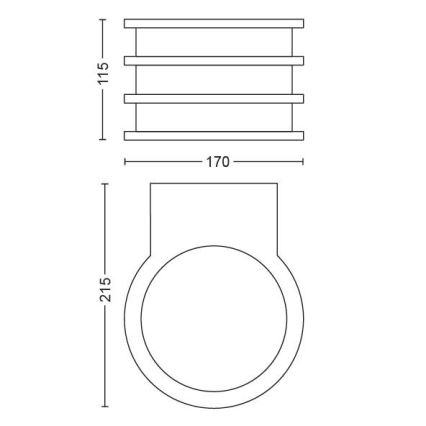 Philips - LED-ulkoseinävalaisin Hue LUCCA 1xE27/9,5W/230V IP44