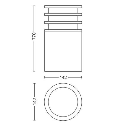 Philips - Himmennettävä LED-ulkolamppu Hue LUCCA 1xE27/9,5W/230V IP44