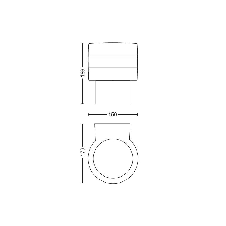 Philips - Hue TUAR ulkoseinävalaisin himmennettävällä LED-polttimolla 1xE27/9,5W IP44