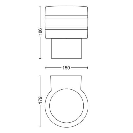 Philips - LED-ulkoseinävalaisin Hue TUAR 1xE27/9,5W IP44