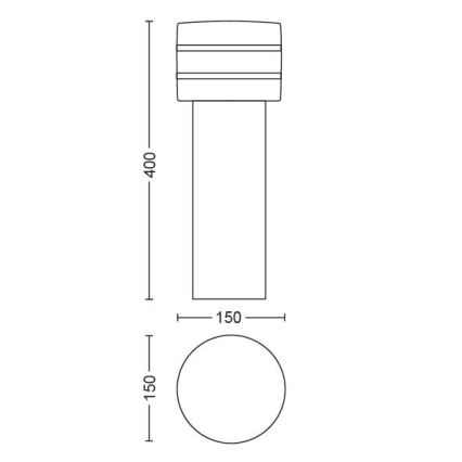 Philips - Himmennettävä LED-ulkolamppu Hue TUAR 1xE27/9,5W/230V IP44