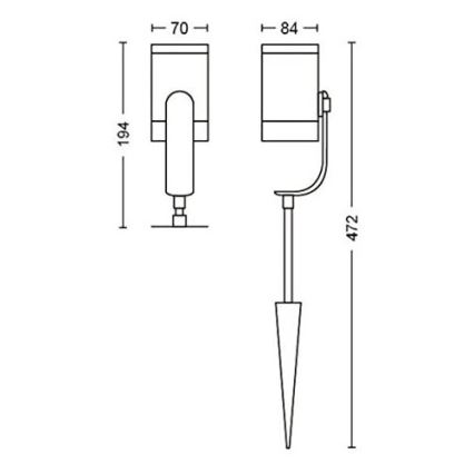 Philips - SETTI 3x LED-kohdevalaisin Hue LILY 3xLED/8W/230V IP65