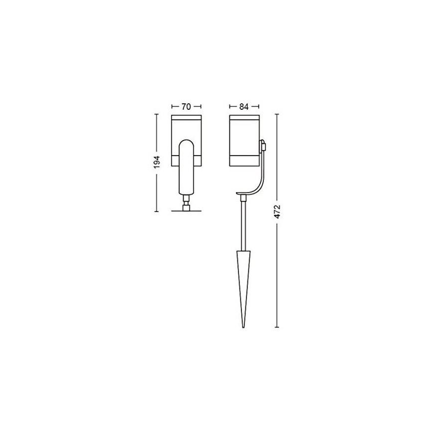Philips - SETTI 3x LED-kohdevalaisin Hue LILY 3xLED/8W/230V IP65