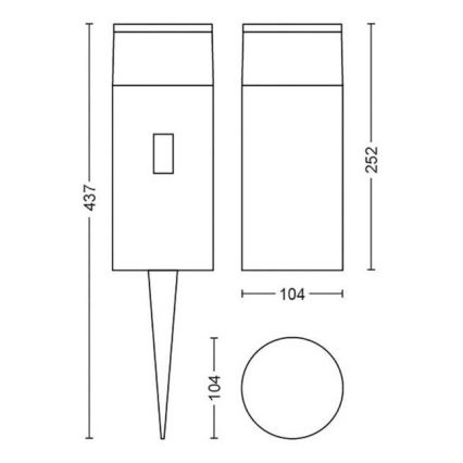 Philips - LED RGB Himmennettävä ulkovalaisin Hue CALLA LED/8W/24V IP65