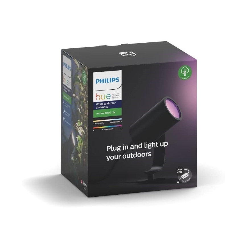 Philips - LED RGB Ulkovalaisin Hue LILY LED/8W/230V IP65