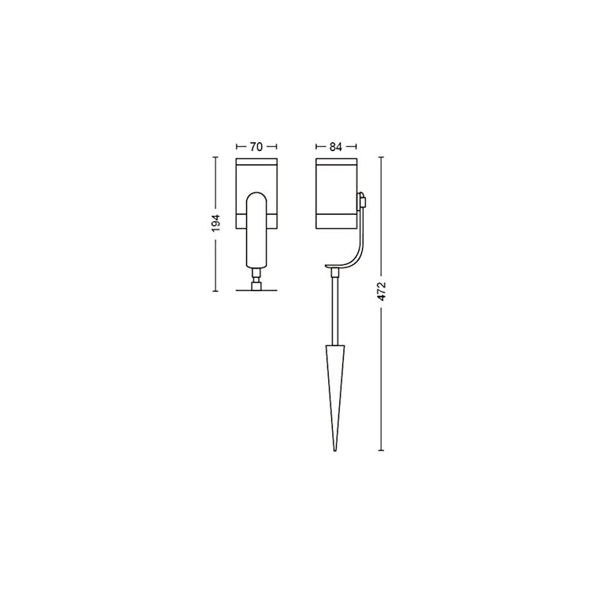Philips - LED RGB Ulkovalaisin Hue LILY LED/8W/230V IP65