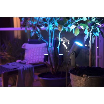 Philips - LED RGB Ulkovalaisin Hue LILY LED/8W/230V IP65