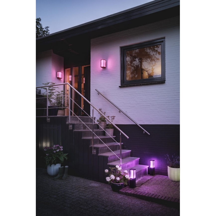 Philips - LED RGBW Himmennettävä ulkoseinävalaisin Hue IMPRESS 2xLED/8W/230V IP44