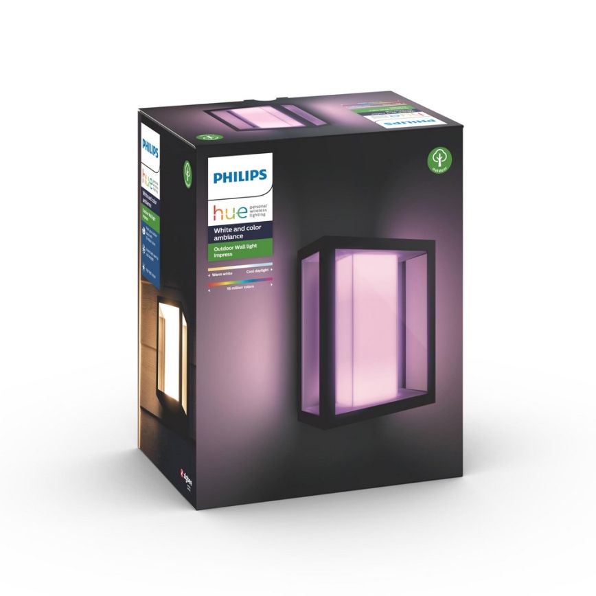 Philips - LED RGBW Himmennettävä ulkoseinävalaisin Hue IMPRESS 2xLED/8W/230V IP44