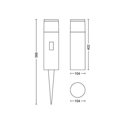 Philips - LED RGBW Himmennettävä ulko lamppu Hue CALLA LED/8W/24V IP65