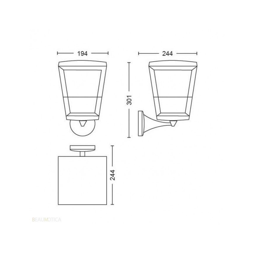 Philips - LED RGBW Himmennettävä ulkoseinävalaisin Hue ECONIC LED/15W/230V IP44