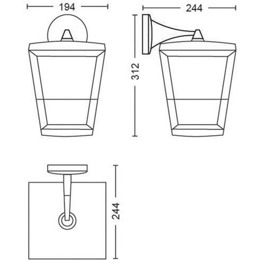 Philips - LED RGBW Himmennettävä ulkoseinävalaisin Hue ECONIC LED/15W/230V 2000-6500K IP44