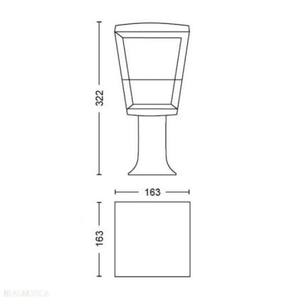 Philips - LED RGBW Himmennettävä ulko lamppu Hue ECONIC LED/15W/230V IP44