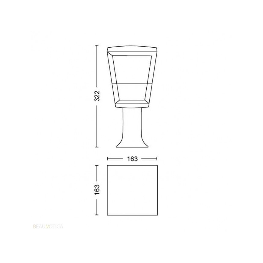 Philips - LED RGBW Himmennettävä ulko lamppu Hue ECONIC LED/15W/230V IP44