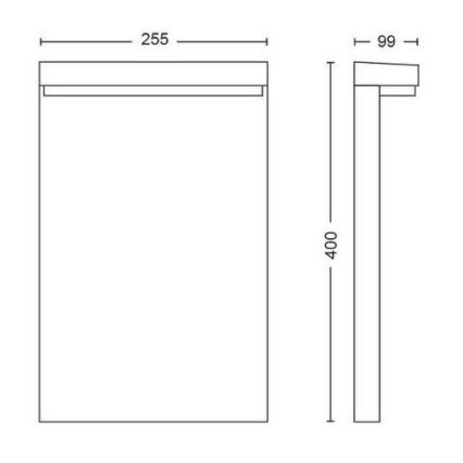 Philips - LED RGBW Himmennettävä ulko lamppu Hue NYRO LED/13,5W/230V 2000-6500K IP44