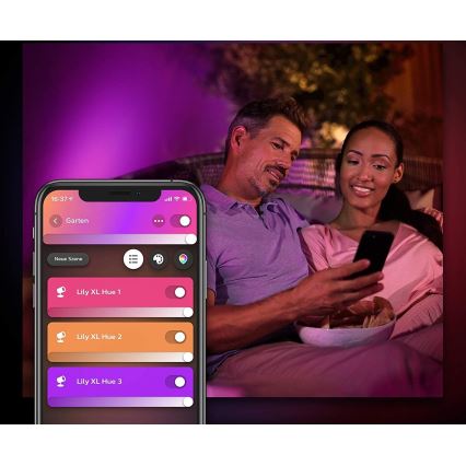 Philips - LED RGB Himmennettävä ulkolamppu Hue LILY LED/15W/230V IP65